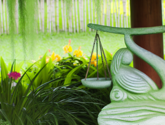 A peaceful garden scene, symbolizing the harmony sought by libra individuals